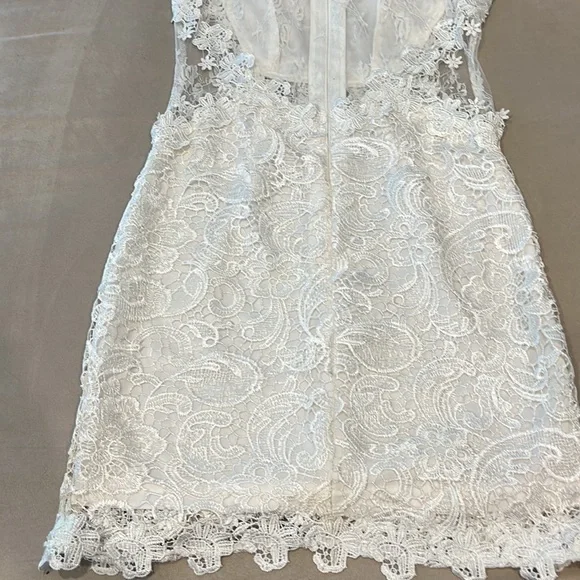 Soieblu White Lace Dress Size Small - Picture 8 of 9